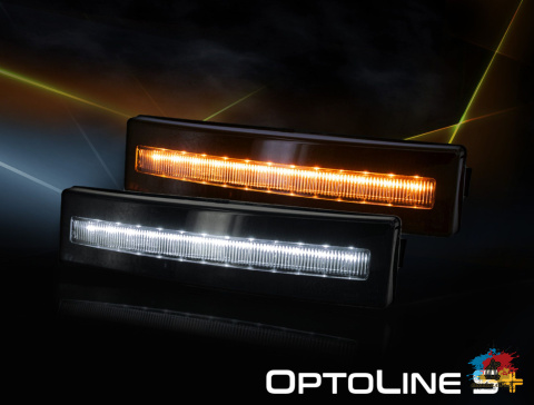 OptoLine S+ światłowodowe światło pozycyjne do osłony przeciwsłonecznej Scania (białe i żółto-pomarańczowe)