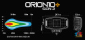 Orion10+ Gen2 Światło pomocnicze LED 100W Żółte / białe światło pozycyjne (oznaczone znakiem E, światło drogowe)