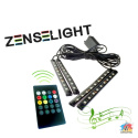 Taśma LED ZenseLight RGB, zestaw oświetlenia wnętrza sterowany muzyką - 24V