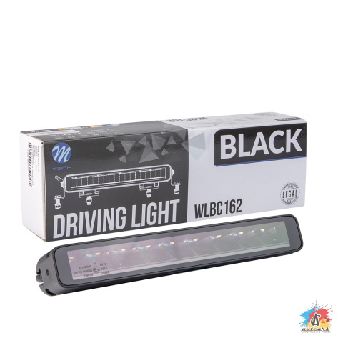 Driving light M-TECH BLACK SERIES 9x5W LED 12-48V 45W 11,2", single row + dynamic position light - side bracket