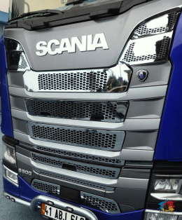 SCANIA S NG Nakładki NIERDZEWNE na GRILL 2