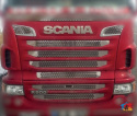 Scania 2010-2013 / R500 grill z blachy INOX super lustro